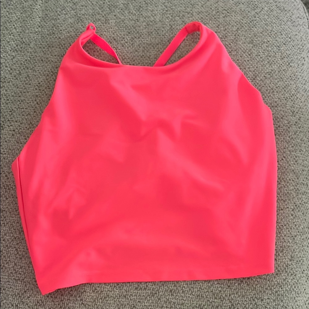 Calvin Klein Neon Pink Crossback Top